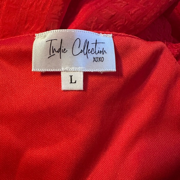 Indie Collection Red Babydoll Dress - Picture 4 of 6